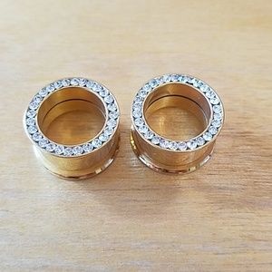 5/8" Gold/Cz Plugs